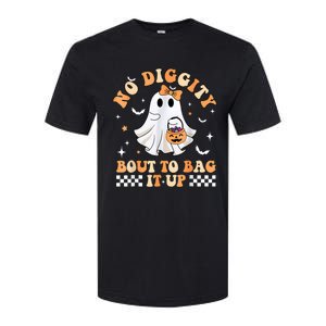 Halloween Ghost Funny No Diggity Bout To Bag It Up Spooky Softstyle CVC T-Shirt