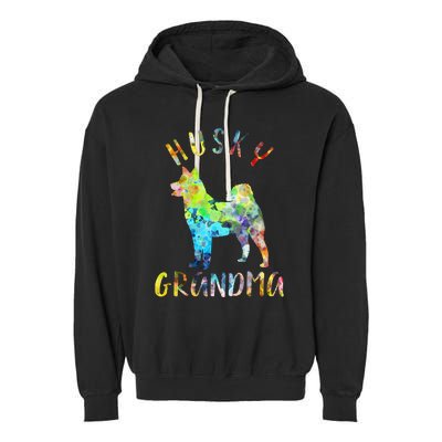 Husky Grandma Funny Siberian Husky Owner Garment-Dyed Fleece Hoodie