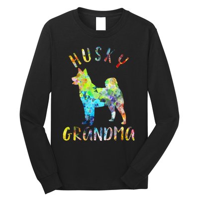 Husky Grandma Funny Siberian Husky Owner Long Sleeve Shirt