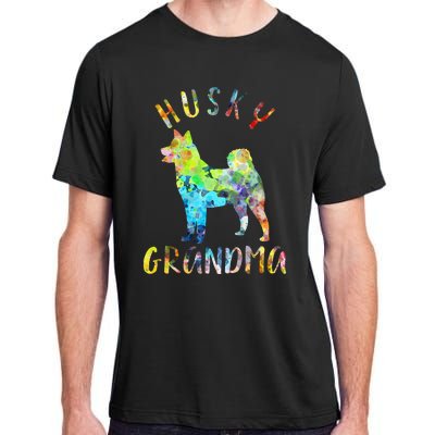 Husky Grandma Funny Siberian Husky Owner Adult ChromaSoft Performance T-Shirt