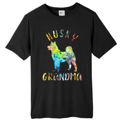 Husky Grandma Funny Siberian Husky Owner Tall Fusion ChromaSoft Performance T-Shirt