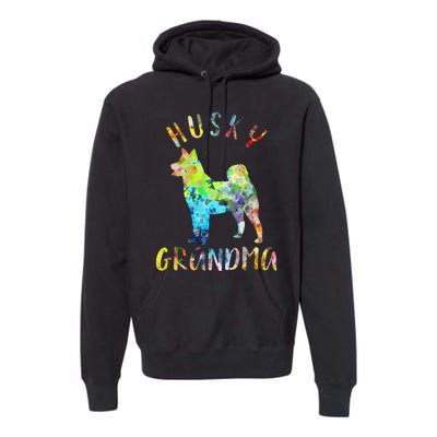 Husky Grandma Funny Siberian Husky Owner Premium Hoodie