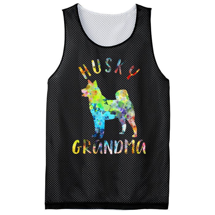 Husky Grandma Funny Siberian Husky Owner Mesh Reversible Basketball Jersey Tank