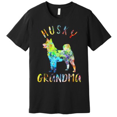 Husky Grandma Funny Siberian Husky Owner Premium T-Shirt