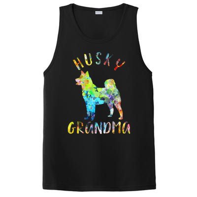 Husky Grandma Funny Siberian Husky Owner PosiCharge Competitor Tank