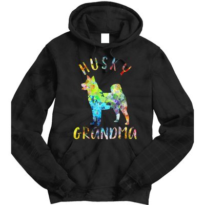 Husky Grandma Funny Siberian Husky Owner Tie Dye Hoodie