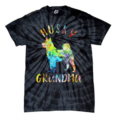 Husky Grandma Funny Siberian Husky Owner Tie-Dye T-Shirt