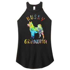 Husky Grandma Funny Siberian Husky Owner Women's Perfect Tri Rocker Tank