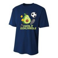 Holy Goalamole | Funny Soccer Avocado Youth Performance Sprint T-Shirt