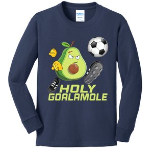 Holy Goalamole | Funny Soccer Avocado Kids Long Sleeve Shirt