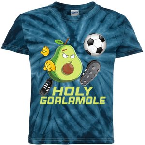 Holy Goalamole | Funny Soccer Avocado Kids Tie-Dye T-Shirt