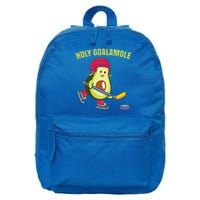 Holy Goalamole Funny Ice Hockey Avocado Player 16 in Basic Backpack