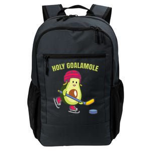 Holy Goalamole Funny Ice Hockey Avocado Player Daily Commute Backpack