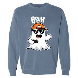 Halloween Ghost Gamer Hand Controller Video Game Gaming Gift Garment-Dyed Sweatshirt