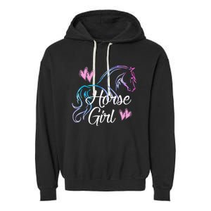 Horse Girl Gift For Horse Lover Equestrian Rider Teen Women Meaningful Gift Garment-Dyed Fleece Hoodie