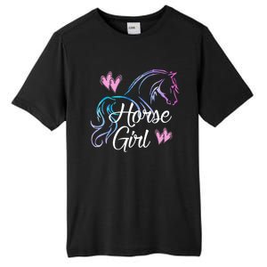 Horse Girl Gift For Horse Lover Equestrian Rider Teen Women Meaningful Gift Tall Fusion ChromaSoft Performance T-Shirt