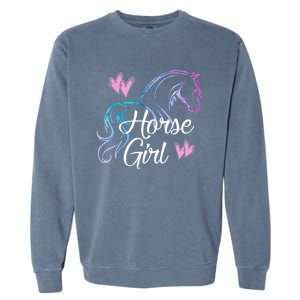 Horse Girl Gift For Horse Lover Equestrian Rider Teen Women Meaningful Gift Garment-Dyed Sweatshirt