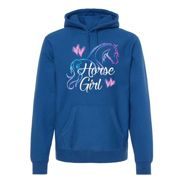 Horse Girl Gift For Horse Lover Equestrian Rider Teen Women Meaningful Gift Premium Hoodie