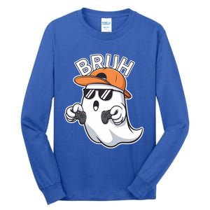 Halloween Ghost Gamer Hand Controller Video Game Gaming Gift Tall Long Sleeve T-Shirt