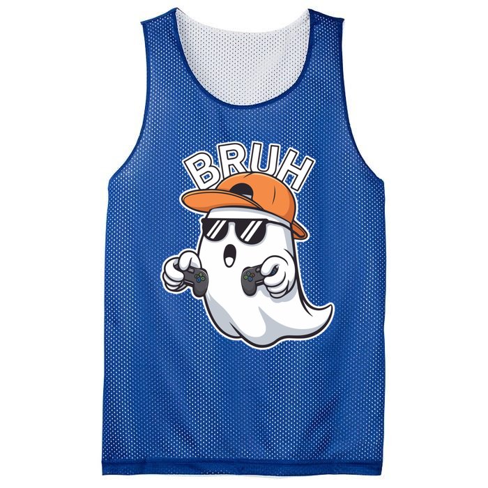 Halloween Ghost Gamer Hand Controller Video Game Gaming Gift Mesh Reversible Basketball Jersey Tank