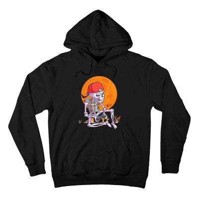 Halloween Gamer Gaming Skeleton Hoodie