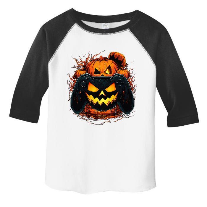 Halloween Gamer Gaming Pumpkin Halloween Costume Toddler Fine Jersey T-Shirt