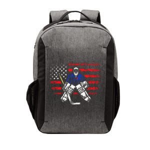 Hockey Goalie Gift USA Flag Hockey Stick Ice Hockey Vector Backpack