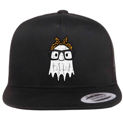 Halloween Ghost Glasses Cute Costume Flatbill Hat