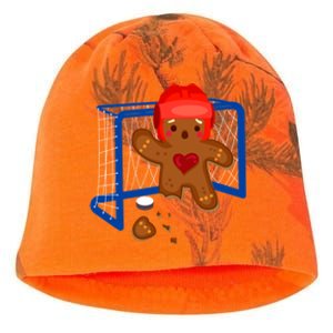 Hockey Goalie Gingerbread Christmas Xmas Holidays Gift Gift Kati - Camo Knit Beanie