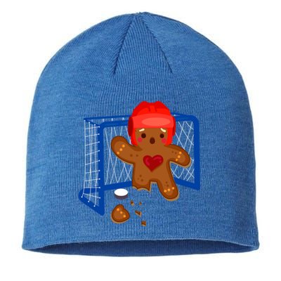 Hockey Goalie Gingerbread Christmas Xmas Holidays Gift Gift Sustainable Beanie