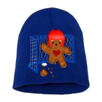 Hockey Goalie Gingerbread Christmas Xmas Holidays Gift Gift Short Acrylic Beanie