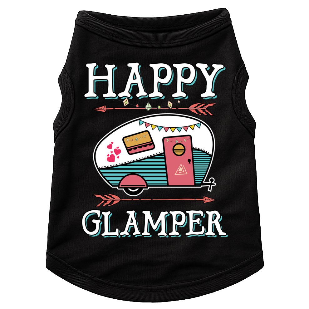Happy Glamper Gift Outdoor Glamping Camping Men Women Gift Doggie Tank