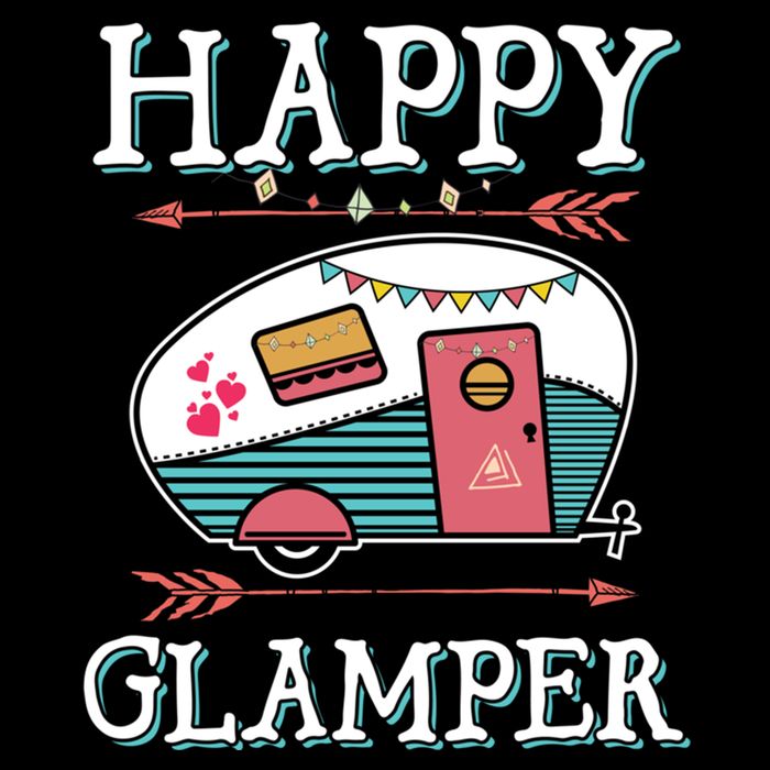 Happy Glamper Gift Outdoor Glamping Camping Men Women Gift Doggie Tank