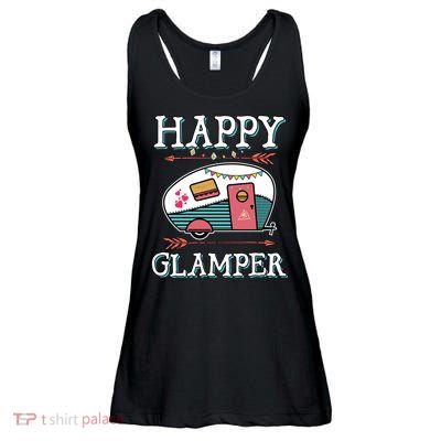Happy Glamper Gift Outdoor Glamping Camping Men Women Gift Ladies Essential Flowy Tank