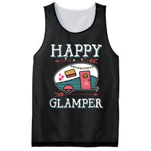 Happy Glamper Gift Outdoor Glamping Camping Men Women Gift Mesh Reversible Basketball Jersey Tank