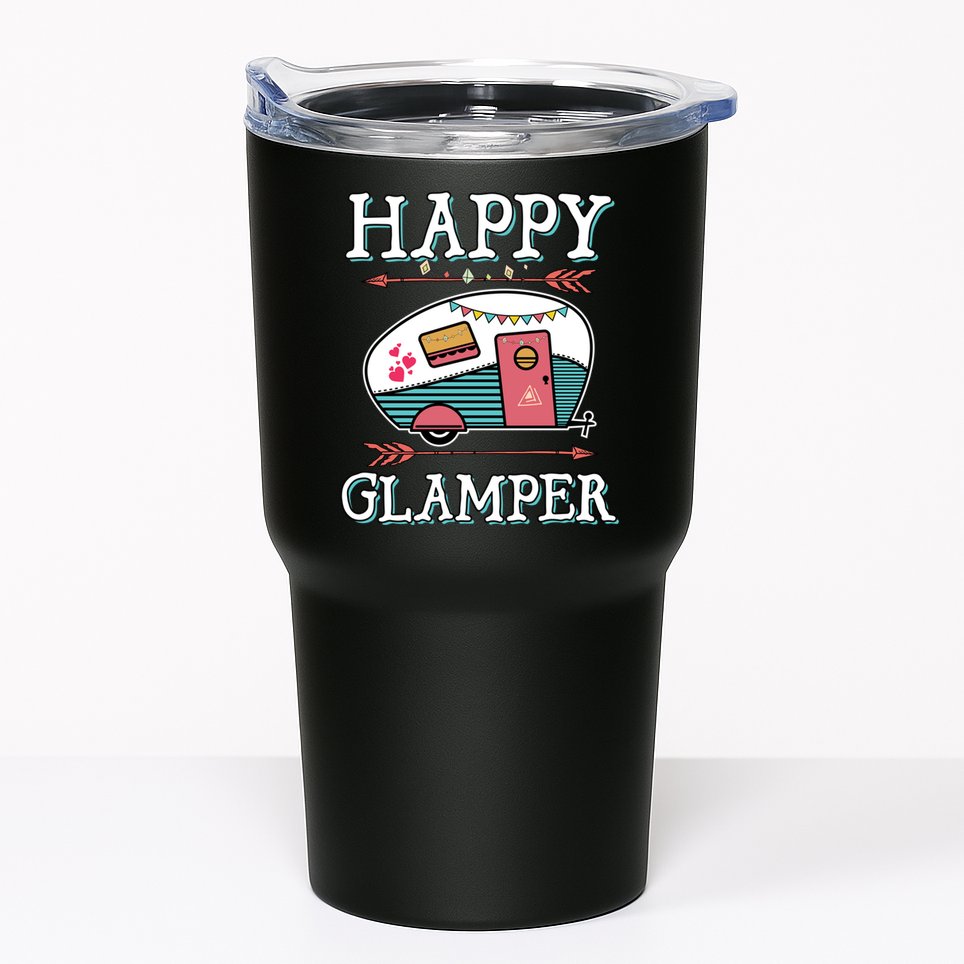 Happy Glamper Gift Outdoor Glamping Camping Men Women Gift Tumbler
