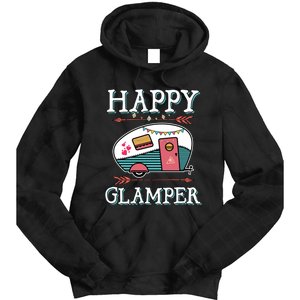 Happy Glamper Gift Outdoor Glamping Camping Men Women Gift Tie Dye Hoodie