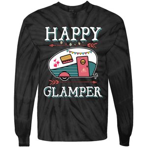 Happy Glamper Gift Outdoor Glamping Camping Men Women Gift Tie-Dye Long Sleeve Shirt