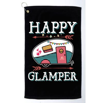 Happy Glamper Gift Outdoor Glamping Camping Men Women Gift Golf Towel