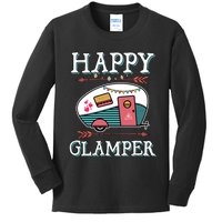 Happy Glamper Gift Outdoor Glamping Camping Men Women Gift Kids Long Sleeve Shirt