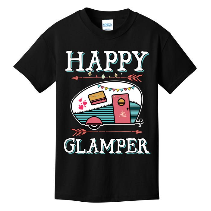 Happy Glamper Gift Outdoor Glamping Camping Men Women Gift Kids T-Shirt