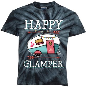 Happy Glamper Gift Outdoor Glamping Camping Men Women Gift Kids Tie-Dye T-Shirt