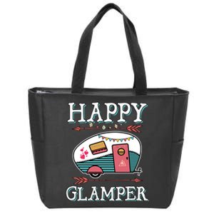 Happy Glamper Gift Outdoor Glamping Camping Men Women Gift Zip Tote Bag