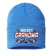 Hockey Grandma Gift Mama MotherS Day Vintage Gift Sustainable Knit Beanie