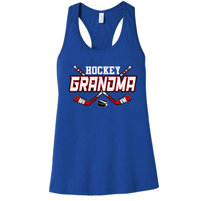 Hockey Grandma Gift Mama MotherS Day Vintage Gift Women's Racerback Tank