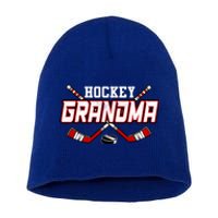 Hockey Grandma Gift Mama MotherS Day Vintage Gift Short Acrylic Beanie