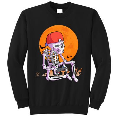 Halloween Gamer Gaming Skeleton Sweatshirt