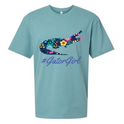 Hashtag Gator Girl Floral Sueded Cloud Jersey T-Shirt