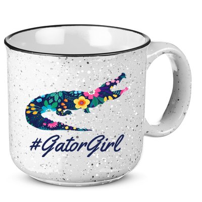 Hashtag Gator Girl Floral 15oz Campfire Ceramic Mug