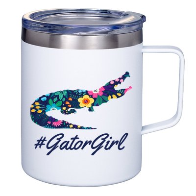 Hashtag Gator Girl Floral 12oz Stainless Steel Coffee Mug